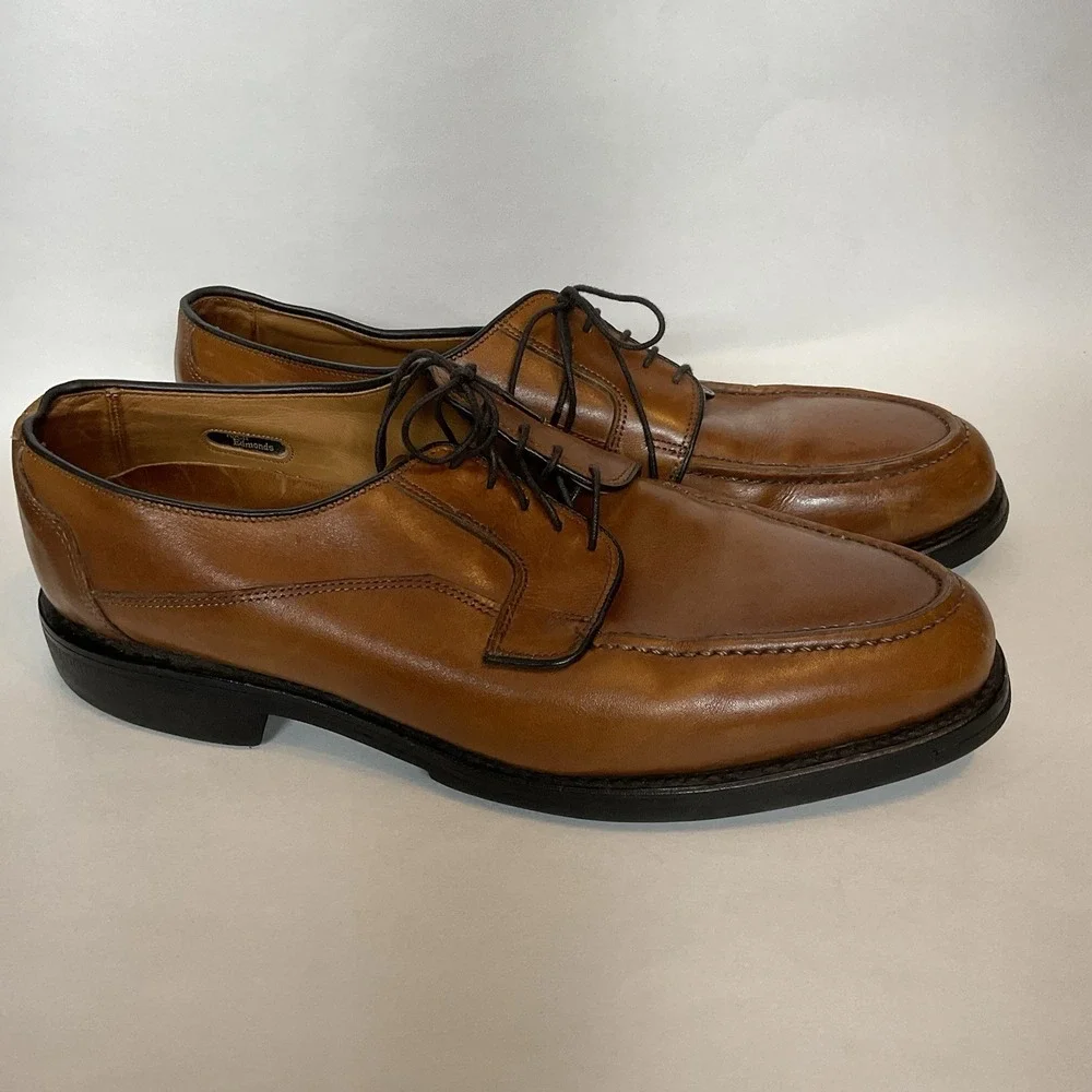 Allen Edmonds USA 1168 Brown Leather Lace Up‎ Derby Oxford Shoe Men's 11 D EUC